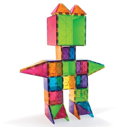 MAGNA-TILES Classic 100-Piece Magnetic Construction Set, The Original Magnetic Building Brand thumbnail 4