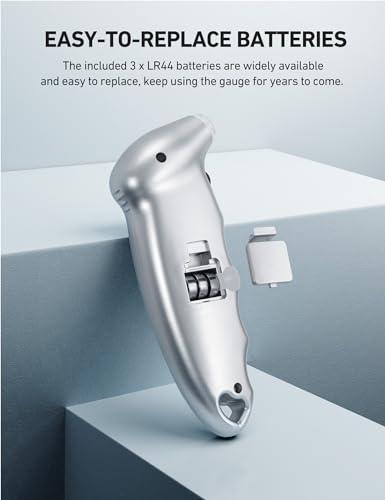 Miniatura de Medidor Digital de Presión de Llantas AstroAI 0-150PSI, Precisión 0.1, LCD y Adaptador Presta 8