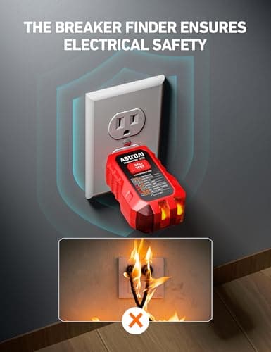 AstroAI Circuit Breaker Finder with GFCI Outlet Tester, Electrical Tester Tool for Home/Workshop Circuit Tracing, Quickly Locates Breakers with Indicators thumbnail 8