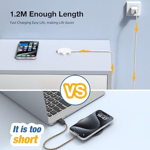 MagSafe Charger 2 Pack: Magnetic Wireless Charge iPhone 17-12 & AirPods thumbnail 7
