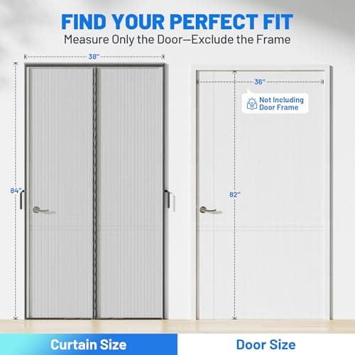 Miniatura de Heavy Duty Magnetic Screen Door Mesh, Door Net Screen with 50 Magnets 7