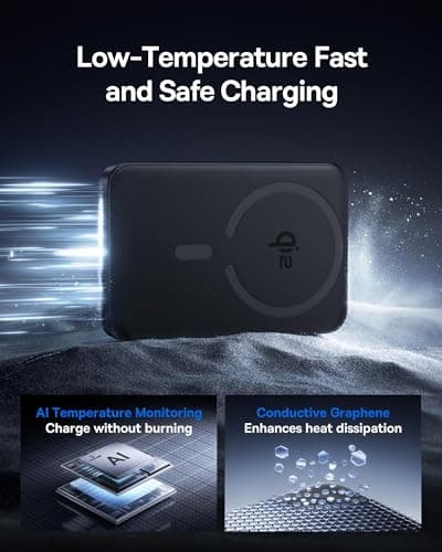 Baseus for MagSafe Portable Charger, Qi2 Certified 15W Wireless Magnetic Power Bank 10000mAh with USB-C Cable 22.5W PD Charging, Battery Pack Compatible with iPhone 17/16/15/14/13  thumbnail 3