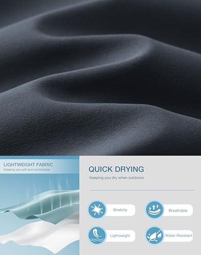 Pudolla Men's Lightweight Workout Pants for Men 4-Way Stretch Joggers Mens Gym Pants Mens Athletic Joggers(Dark Grey L)