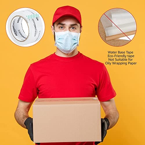 Amazon Basics Packing Tape, Strong & Durable for Moving, Storage, Shipping, Mailing and Sealing, Crystal Clear, 1.88" x 109 Yards, 6-Pack thumbnail 7