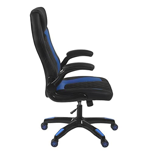 Aon Archeus Ergonomic Gaming Office Chair – High-Back Reclining PC Gaming Seat w/Lumbar Support, Flip-Up Arms & Padded Cushion – Racing-Style Gamer Chair – Black/Blue thumbnail 5