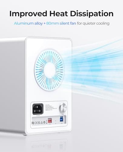 ORICO 5 Bay RAID External Hard Drive Enclosure 110TB Max, USB 3.0 DAS Storage Station for 2.5/3.5 inch SATA HDD SSD with 150W Built-in Power Supply thumbnail 6