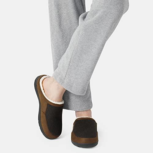 DREAM PAIRS Men's Cozy Memory Foam Slippers with Fuzzy Wool-like Lining, Slip-on Washable Indoor Outdoor House Shoes,Size 7-8,Brown,DSL215M thumbnail 5