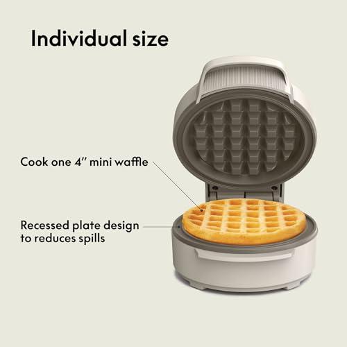 bella Snack-n-Store Mini Waffle Maker, EverGood™ Ceramic Nonstick Coating, Cord Wrap, Ready Indicator Light & Cool Touch Handles, Stackable Design & Customizable Plates, 350 Watt,  thumbnail 4