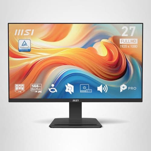 msi PRO MP273 E14A 27-inch IPS 1920 x 1080 (FHD) Gaming Office Monitor, 144Hz, Free-Sync, HDMI, DisplayPort, VGA Port, VESA Mountable, Tilt, Speaker, 4-Side Slim Bezel 1ms, Black thumbnail 10