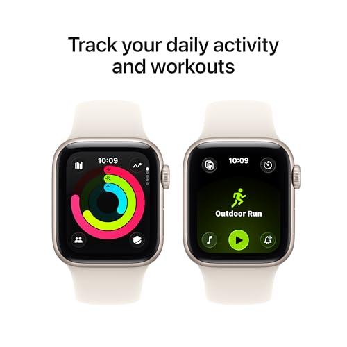 Apple Watch SE 3 [GPS 40mm] Smartwatch with Starlight Aluminum Case with Starlight Sport Band - S/M. Fitness and Sleep Trackers, Heart Rate Monitor, Always-On Display, Water Resist thumbnail 5