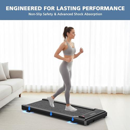 OLIXIS Walking Pad Treadmill for Home, Under Desk Treadmill for Small Space, Portable Design for Home Office Workouts, LED Display with Remote Control, Low Noise thumbnail 7
