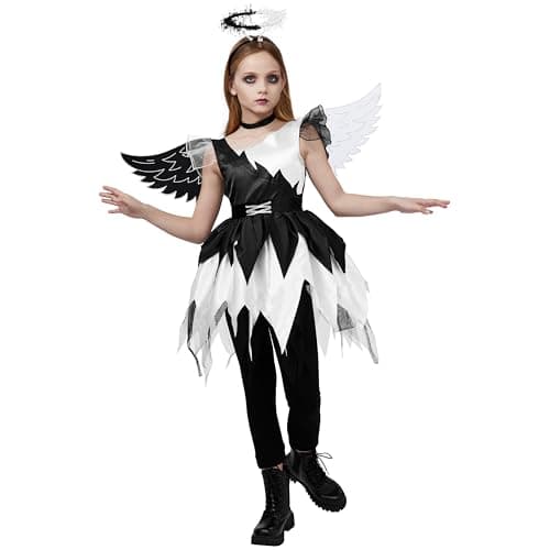 Miniatura de Disfraz de Ángel Caído para Niña Spooktacular Creations, Talla M 8