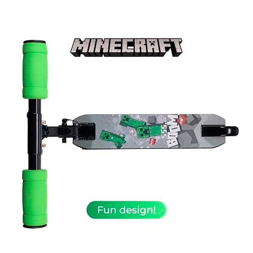 Minecraft - Kids 2-Wheel Kick Scooter with Light-Up Wheels and Foldable