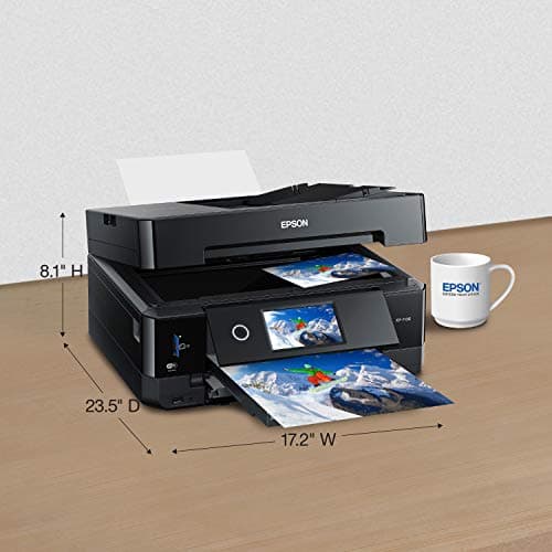 Epson Expression Premium XP-7100 Wireless Color Photo Printer with ADF, Scanner and Copier, Black, Small
