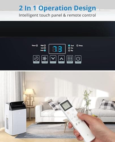 Garvee 14000 BTU Portable Air Conditioner, 3-in-1 Indoor AC Unit with Cooling, Dehumidifier, Fan, Follow Me, 24-Hour Timer, Remote Control & Window Kit for Bedroom, Home Office, Ap thumbnail 5