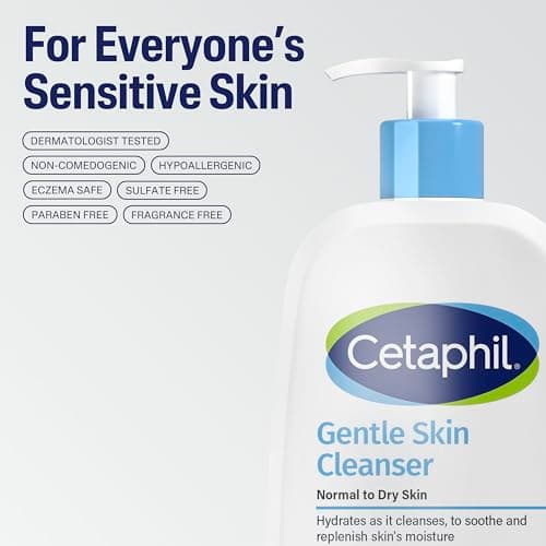 Cetaphil Face Wash, Hydrating Gentle Skin Cleanser for Dry to Normal Sensitive Skin, 2 oz 12 Pack, Fragrance Free, Soap Free and Non-Foaming