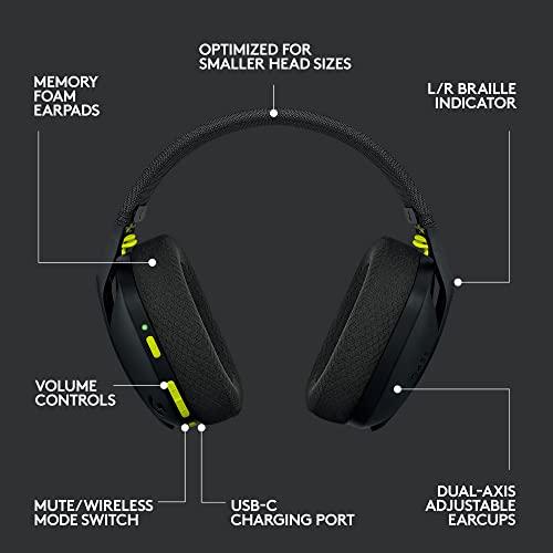 Logitech G435 Lightspeed & Bluetooth Wireless Gaming Headset - Lightweight Over-Ear Headphones, Built-in mics, 18h Battery, Dolby Atmos, PC, PS4, PS5, Nintendo Switch/Switch 2, Mob thumbnail 8