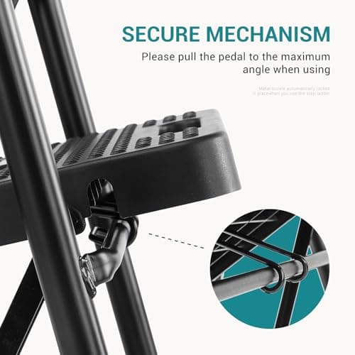 OLIXIS 3 Step Ladder, 800lbs Foldable Step Stool with Anti-Slip Pedal thumbnail 6