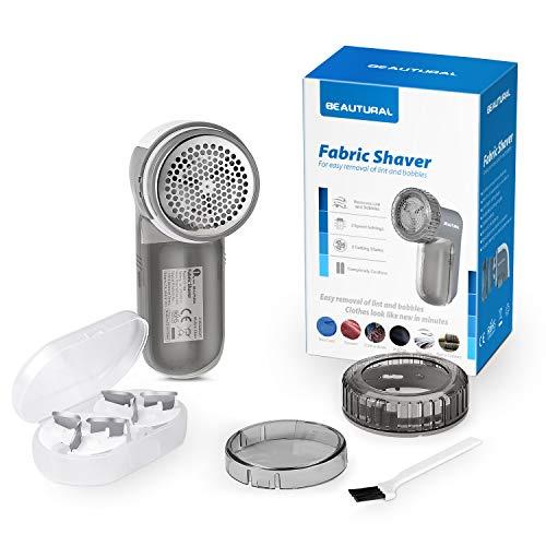BEAUTURAL Fabric Shaver and Lint Remover, Sweater Defuzzer with 2-Speeds, 2 Replaceable Stainless Steel Blades, Battery Operated, Remove Clothes Fuzz, Lint Balls, Pills, Bobbles Gr thumbnail 7