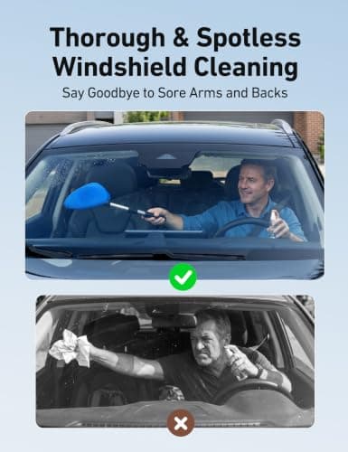 AstroAI 26" Super-Long Windshield Cleaner Tool & Car Interior Detailing Kit