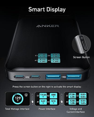 Estación de Carga Anker Prime 140W 6 en 1 con 2 USB-C