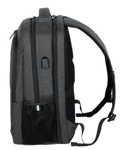 Lenovo B325 Laptop Backpack, Grey, 17-Inch, Water-Resistant Travel Backpack with External USB Port, Anti-Theft Design, Luggage Strap, for Men & Women, Perfect for Work, School, and thumbnail 3