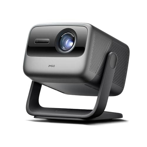 JMGO N1S Ultra 4K Triple Laser Projector with WiFi and Bluetooth, 2800 ISO Lumens, Google TV, 360° Sensorless Picture Correction, 300", HDR10, 20W Dolby Digital Plus, 3D-Active, Sm