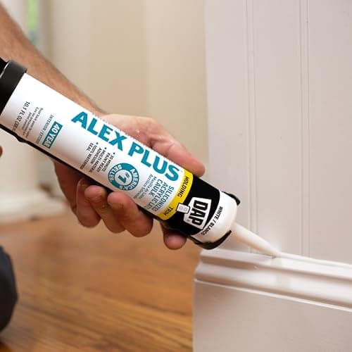 DAP Alex Plus Acrylic Latex Caulk, White, 10.1 Oz (7079818152) thumbnail 7