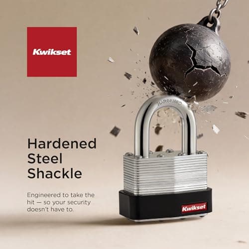 Miniatura de Candados Kwikset de Acero Laminado con Grillete Endurecido (Paquete de 2) 5