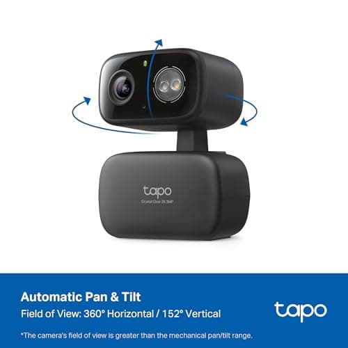 Tapo 2K Indoor/Outdoor Pan/Tilt Wired Security Camera - Baby Monitoring, Person & Baby Cry Detection, 360° Motion Tracking, Color Night Vision, Subscription-Free Local Storage or O thumbnail 4