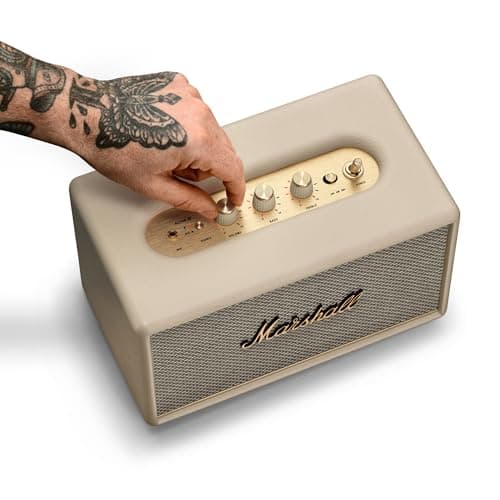 Marshall Acton III Bluetooth Home Speaker - Loud Stereo Sound with Bass and Treble Controls | Plug-in Powered | 3.5mm Aux Input - Cream thumbnail 7