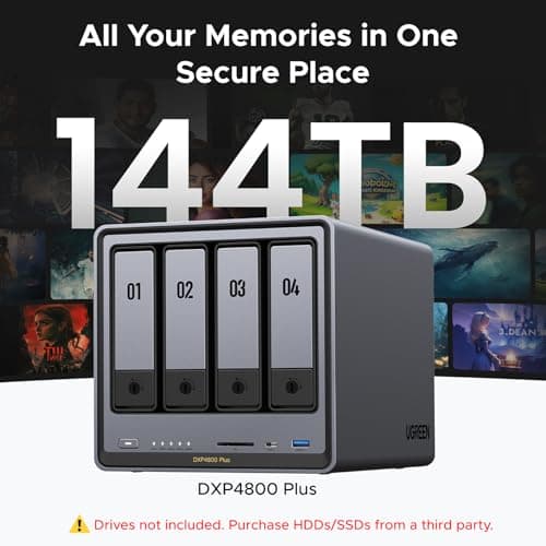 Miniatura de NAS UGREEN DXP4800 Plus de 4 Bahías para Familias, Creadores y Pequeños Equipos 3