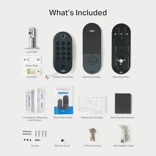 Tapo Smart Wi-Fi Deadbolt Door Lock - Fingerprint Recognition, Keyless Tactile Buttons & in-App Monitoring, Auto-Lock, IP54, BHMA Certified, Compatible with Standard Door Sizes, Ta thumbnail 10