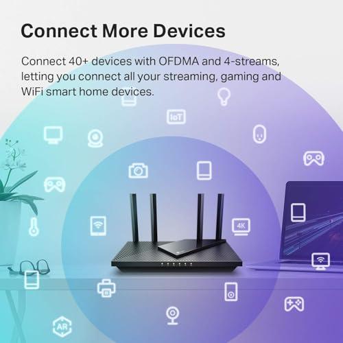 TP-Link AX1800 WiFi 6 Router (Archer AX21 V5) – Dual Band Wireless Internet, Gigabit, Easy Mesh, Works with Alexa - A Certified for Humans Device, Free Expert Support thumbnail 6