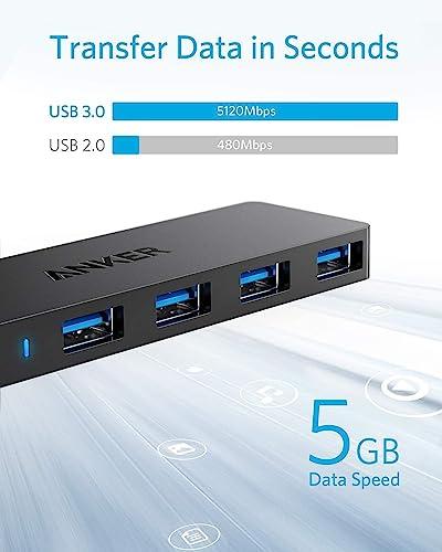 Hub USB Anker 4 Puertos USB 3.0 para Laptop y PC