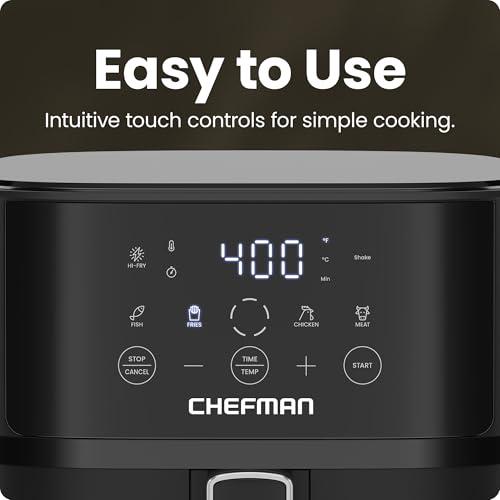 Chefman Air Fryer – 6 QT Compact Airfryer for Quick & Easy Meals in Minutes, Features Hi-Fry Technology for Extra Crisp, Touchscreen Controls with 4 Presets, Nonstick & Dishwasher  thumbnail 4