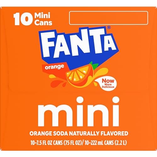 Fanta Orange Soda Fruit Flavored Soft Drink, 7.5 fl oz, 20 Pack