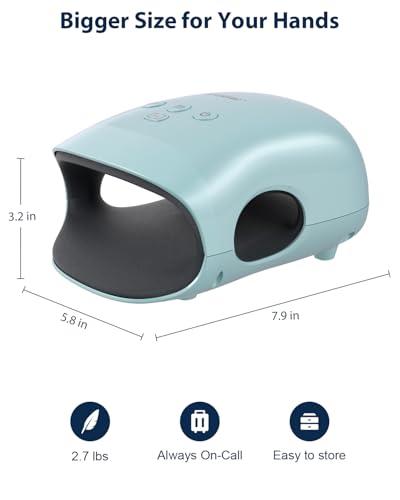 Miniatura de CINCOM Masajeador de Manos con Calor y Compresión (Azul) - Alivia Artritis y Dolor 7