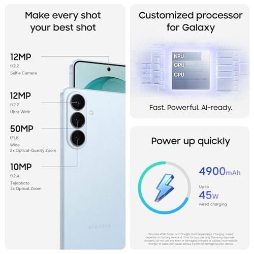 Samsung Galaxy S26+, Unlocked Android Smartphone, 256GB, Sky Blue thumbnail 5