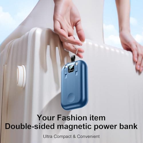 Power Bank Magnético Inalámbrico 10000mAh con Cables Integrados