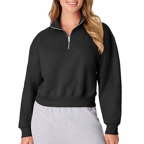 Sudadera Hanes EcoSmart de Polar para Mujer con Cierre 1/4