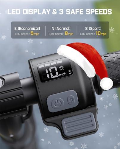 FanttikRide C9 Pro Kids Electric Scooter Ages 8-12, Colorful Rainbow Lights, E-Scooter for Kids 3.9-5.2 ft, 132 lbs, 5 Miles Range, Up to 40 min Ride Time, 5/8/10 MPH, 3 Adjustable