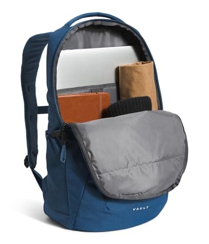 The North Face Vault Everyday Laptop Backpack - Commuter Travel Bag, Water-Repellent Finish, Spacious Compartment, Shady Blue/TNF White-NPF, One Size thumbnail 5