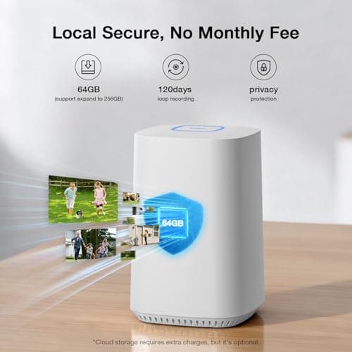 ELYSOO Solar Security Cameras Wireless Outdoor, 64GB Local Storage Included, 2K/4MP Home Security Camera System, 4-Cam Kit, 2.4G & 5GHz WiFi, PIR Motion Detection, 360° View thumbnail 2