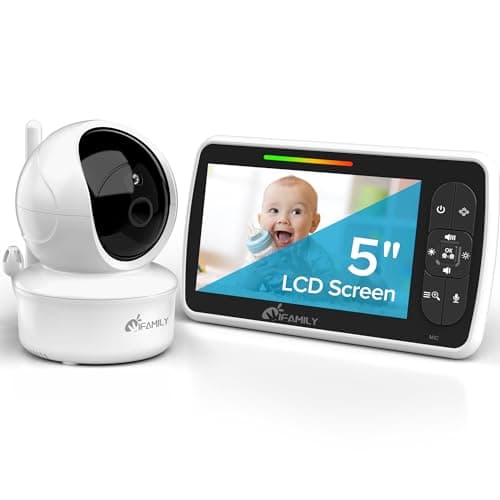 Monitor para Bebés iFamily: Pantalla 5", 30 Horas de Batería, Giro y Zoom Remoto