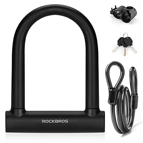 ROCKBROS Bike U Lock Anti Theft Cable Mounting Bracket 4 ft
