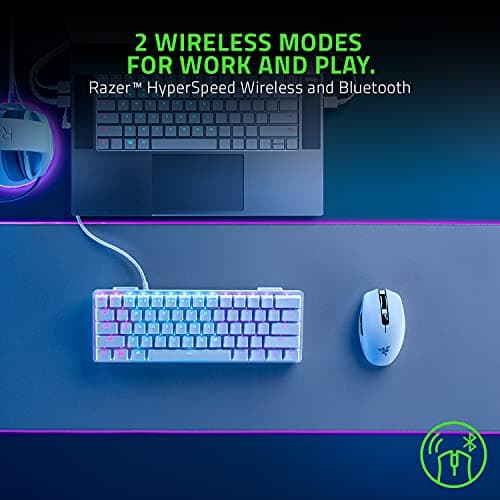 Razer Orochi V2 Wireless Gaming Mouse — Ultra Lightweight & Portable, Bluetooth & 2.4Ghz Wireless Connectivity, 18K DPI, Up to 950hrs Battery Life, Compatible with PC & Mac — White thumbnail 3