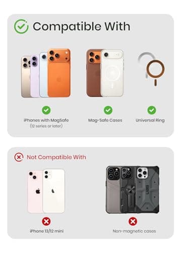 Nepagz Magnetic Card Holder, for MagSafe Wallet RFID Blocking Leather Card Pocket, Strong Magnet Phone Card Sleeve Compatible with iPhone 12/13/14/15/16/17 Series, Not for Mini, Bl thumbnail 7
