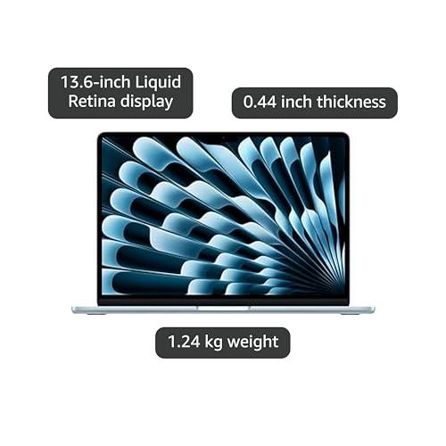 Apple 2025 MacBook Air 13-inch Laptop with M4 chip: Built for Apple Intelligence, 13.6-inch Liquid Retina Display, 16GB Unified Memory, 512GB SSD Storage, 12MP Center Stage Camera,