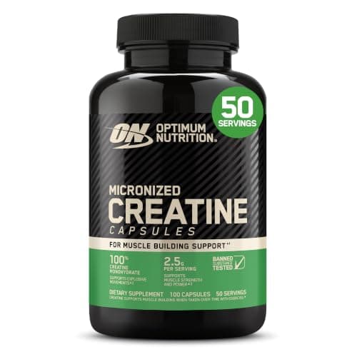 (S&S) Optimum Nutrition Micronized Creatine Monohydrate Capsules, 100 Ct